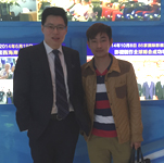 馬紅漫與經(jīng)紀人李志合影